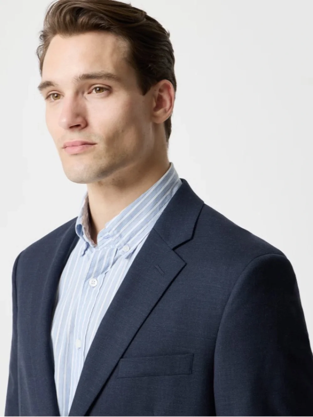 J crew heather navy Classic-fit Thompson worsted wool suit jacket
